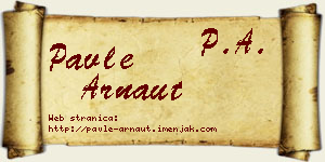 Pavle Arnaut vizit kartica